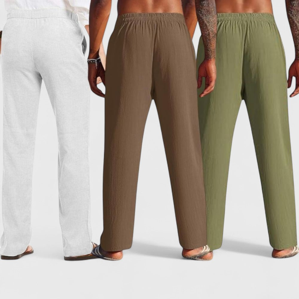 Premium Loose Fit Men Pant - Olive Green-Brown and Light Gray - Pack Of 3