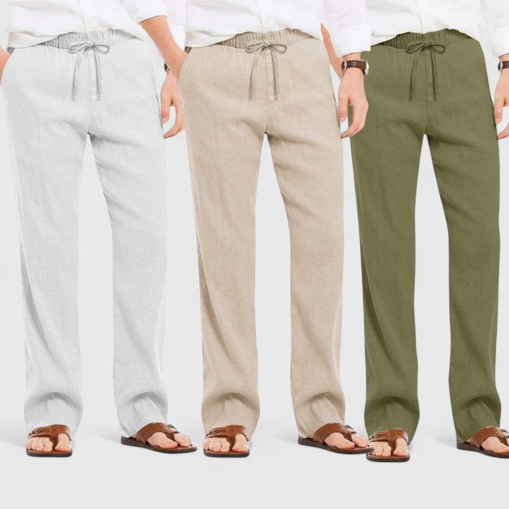 Premium Loose Fit Men Pant - Olive Green-Light Beige and Light Gray - Pack Of 3