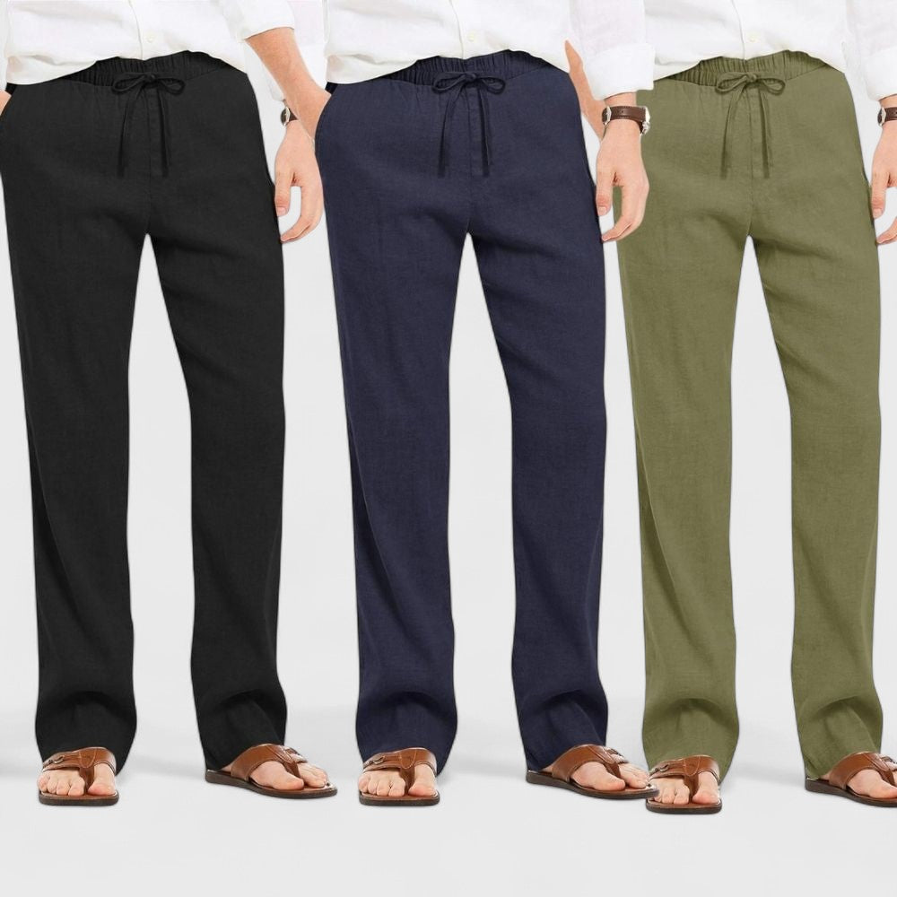 Premium Loose Fit Men Pant - Olive Green-Navy Blue and Black - Pack Of 3