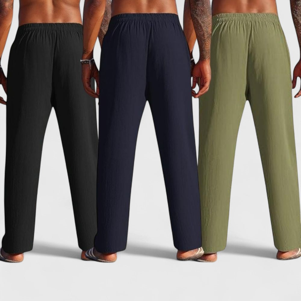 Premium Loose Fit Men Pant - Olive Green-Navy Blue and Black - Pack Of 3