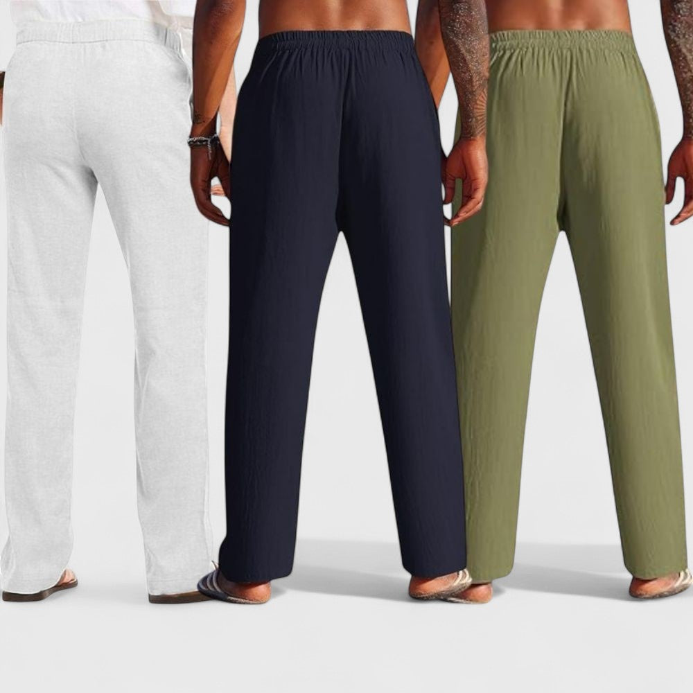 Premium Loose Fit Men Pant - Olive Green-Navy Blue and Light Gray - Pack Of 3