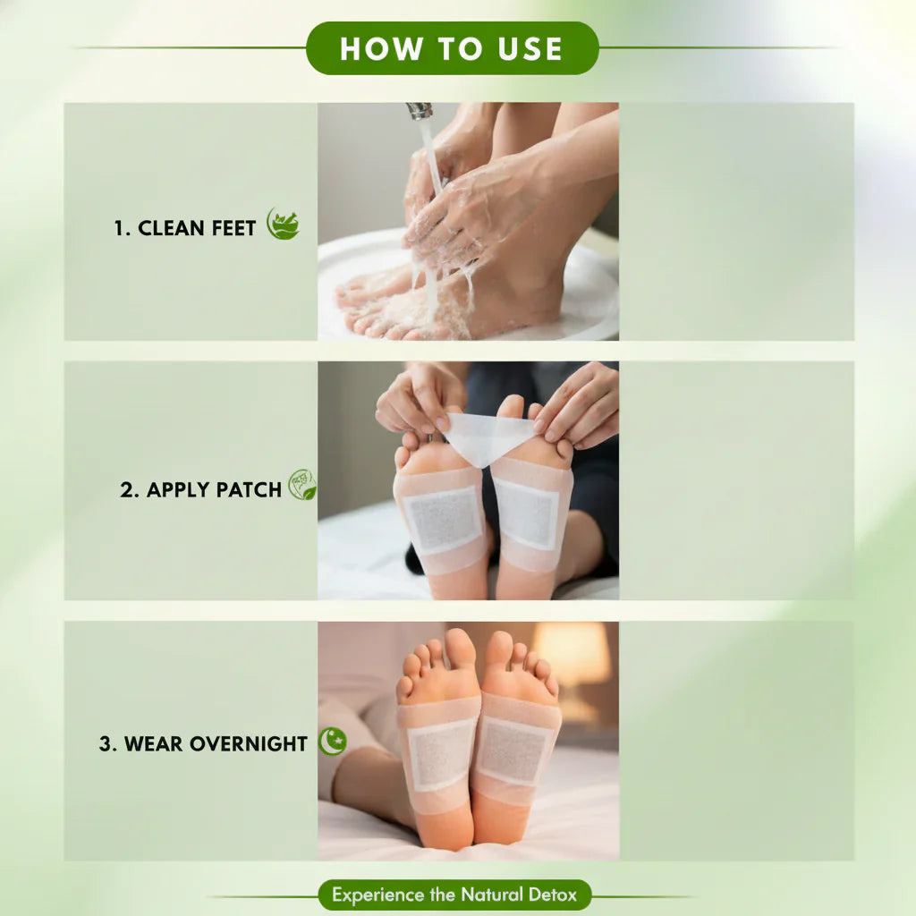 Herbal Giloy Detox Foot Patches | Body Detox Support, Stress Relief(1 BOX = 20 PATCHES-Buy 1 Get 3Free🔥🔥)
